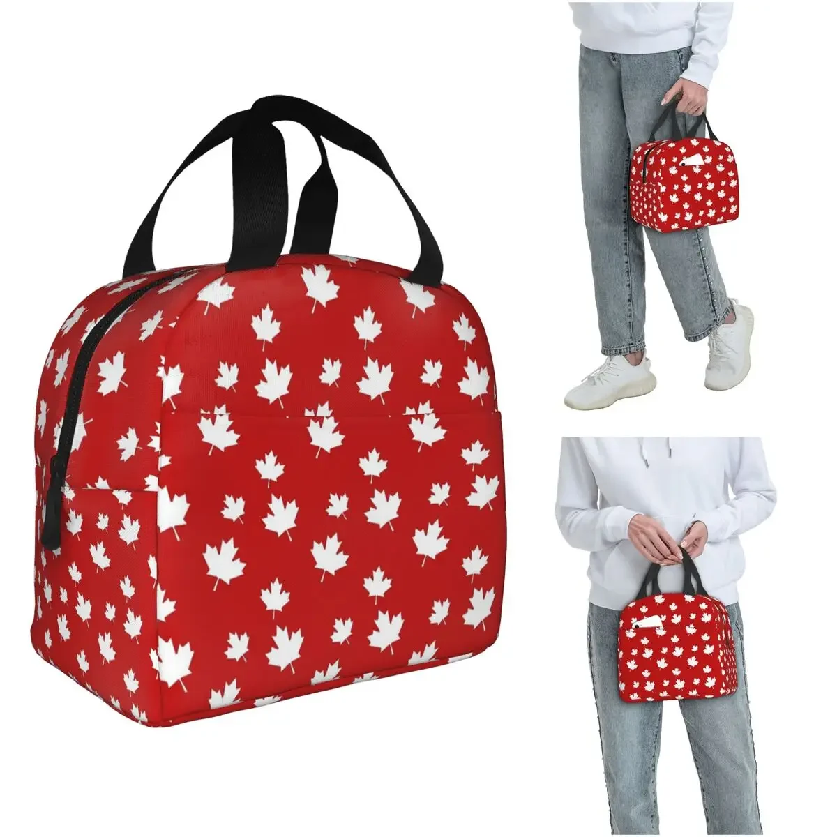 Women Bags In Canada - 캐나다 단풍잎 국기 패턴 빨간색과 흰색