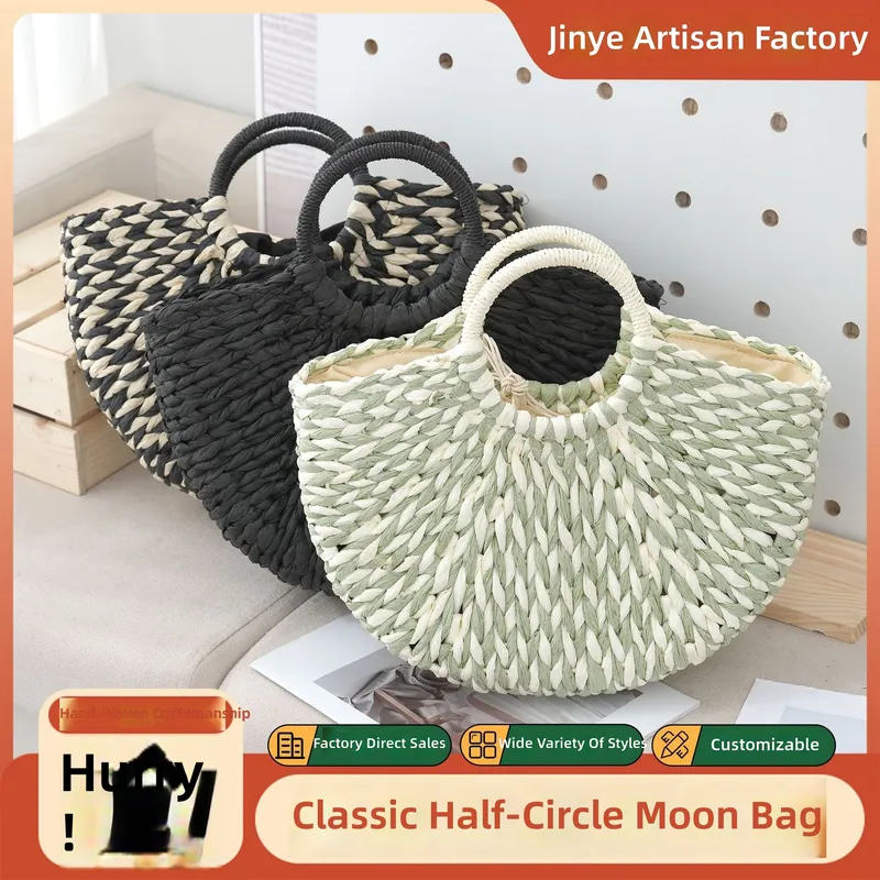 Women Bags Designer - 여성용 문백 반달형 핸드백 믹스 컬러