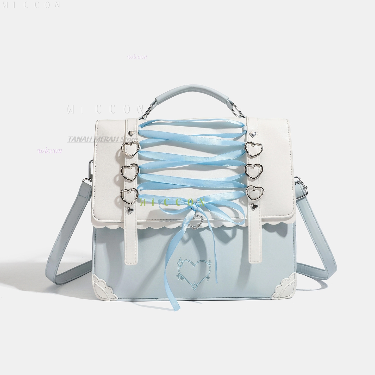 Women Bags New - Jirai kei 하트 리본 장식이 있는