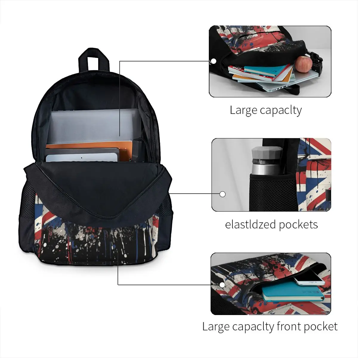영국의 유니온 잭 국기 학생 배낭 학교 가방 하이킹 여 - Women Bags Uk 리뷰 및 가격