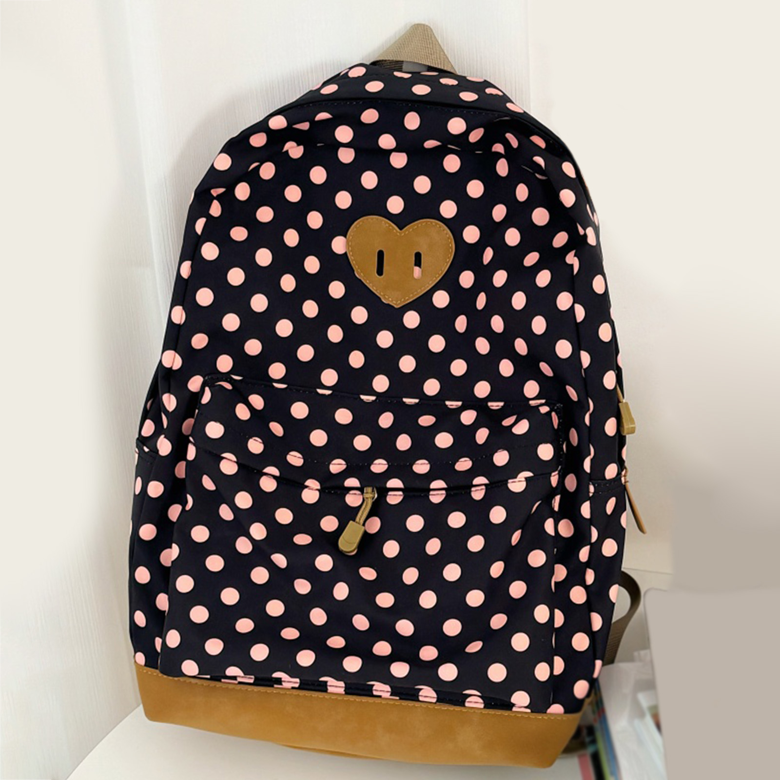 여성용 레트로 휴대용 스쿨백, 지퍼가 있는 폴카 도트  - Women Bags For Work 리뷰 및 가격