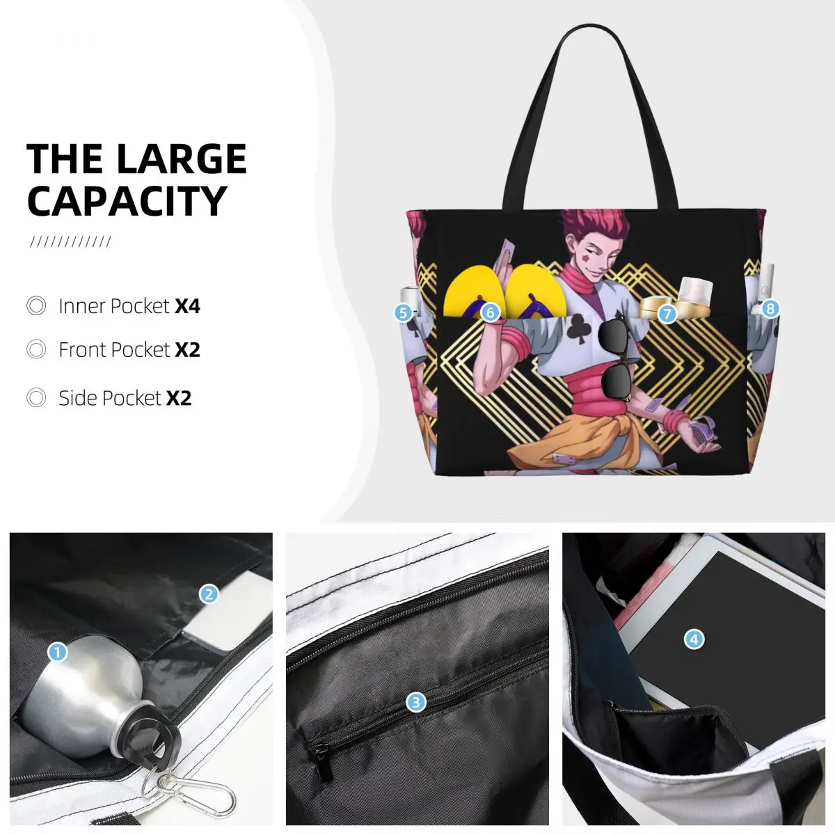 히소카 애니메이션 헌터X헌터 팬텀 트루프 크롤로 비치  - Women X Bags 리뷰 및 가격