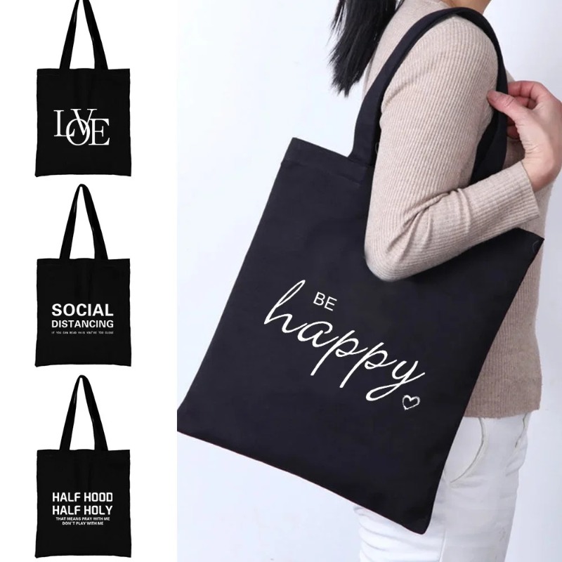카와이 만화 오렌지 고양이 프린트 블랙 대용량 숄더백  - Women'S Tote Bags For Work 리뷰 및 가격