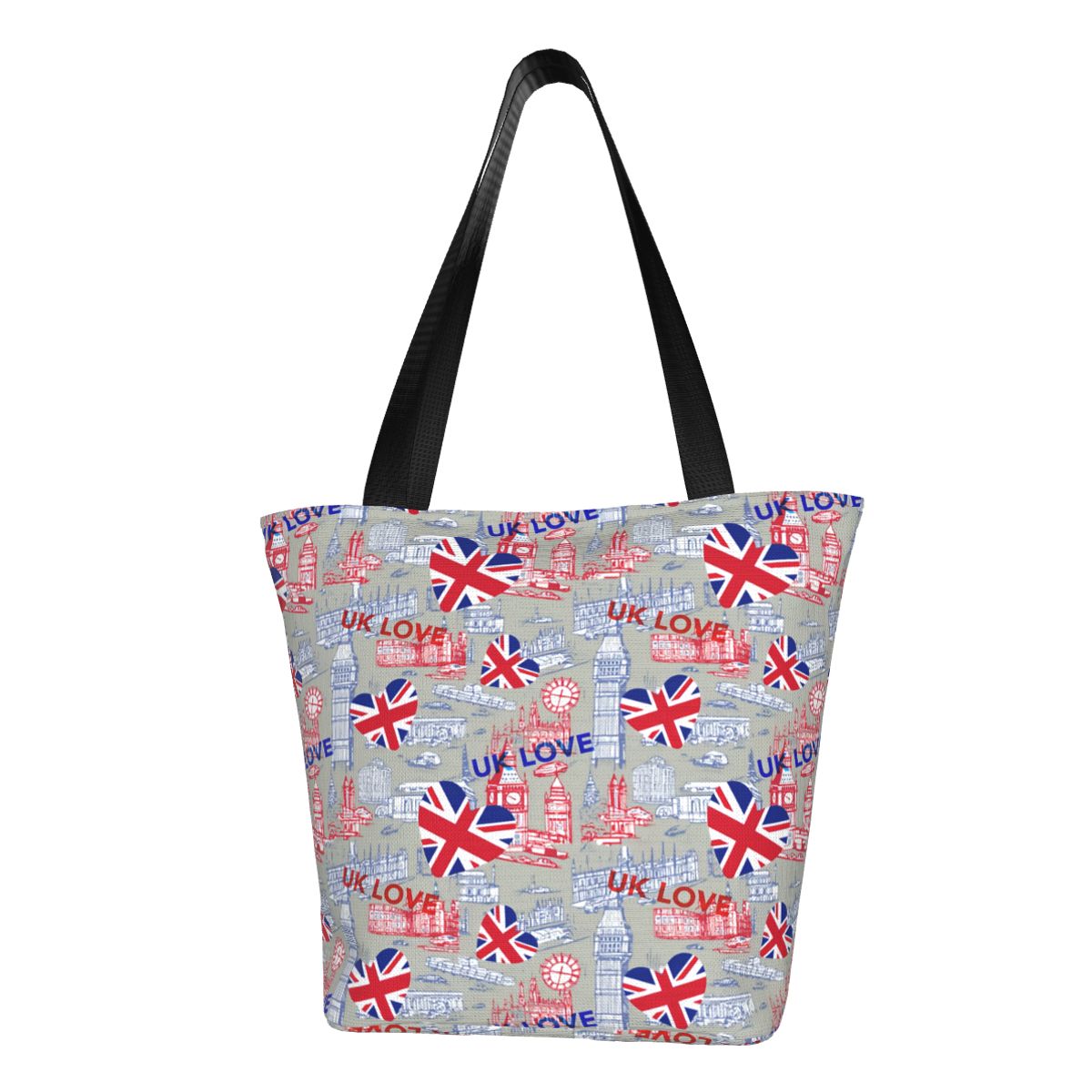 영국의 맞춤형 국기 사랑 식료품 쇼핑 토트 백 여성 재 - Women Bags Uk 리뷰 및 가격