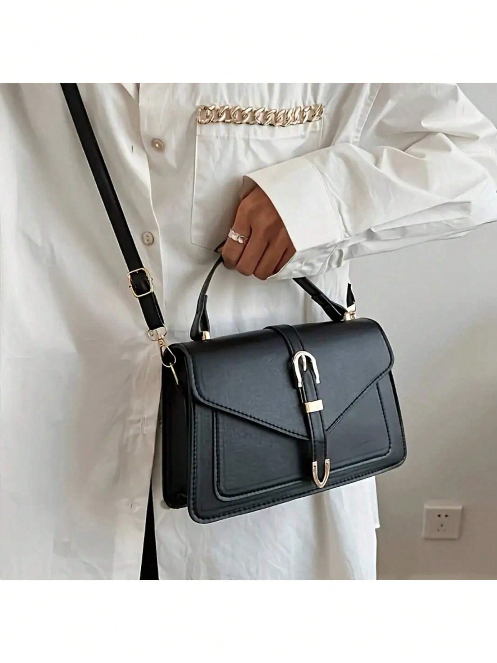 여성 PU 가죽 핸드백 우아한 플랩 스퀘어 숄더백 금속 - Women Bags For Work 리뷰 및 가격