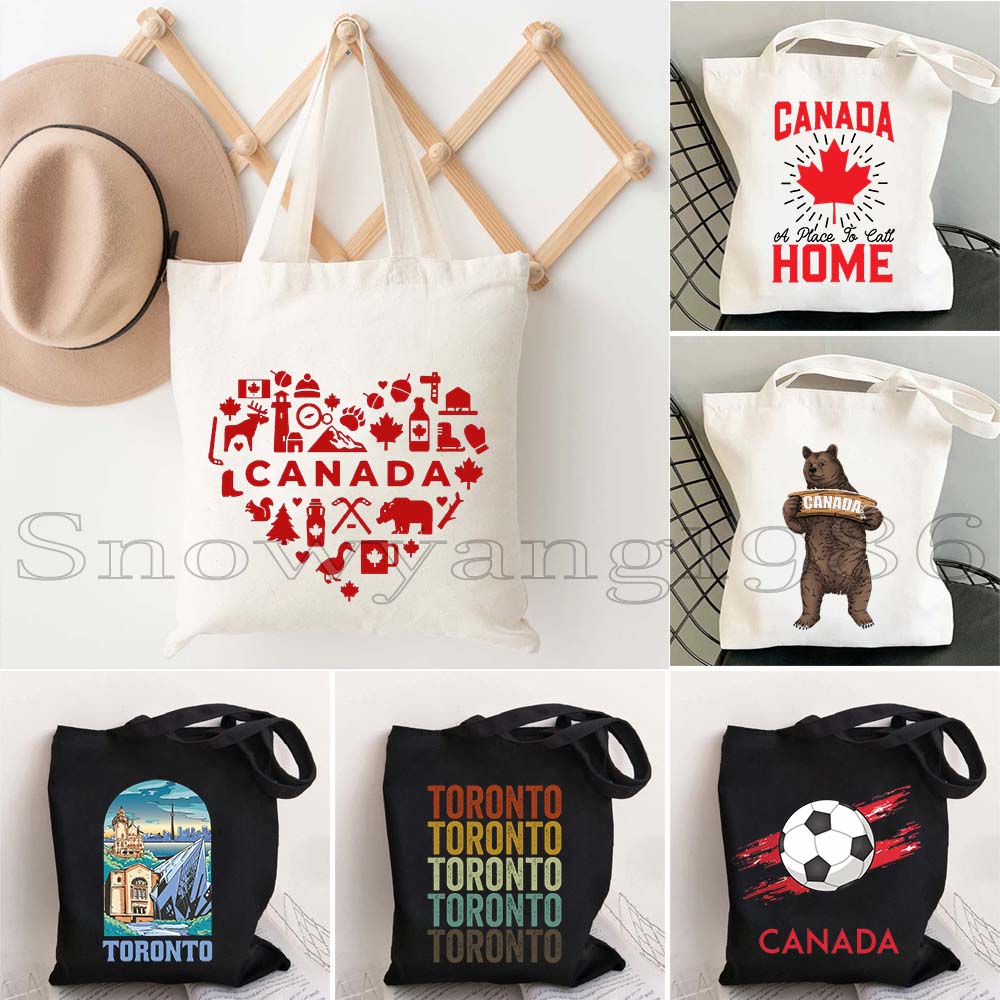 캐나다 지도 깃발 행복한 캐나다 소녀 토론토 관광 선물 - Women Bags In Canada 리뷰 및 가격