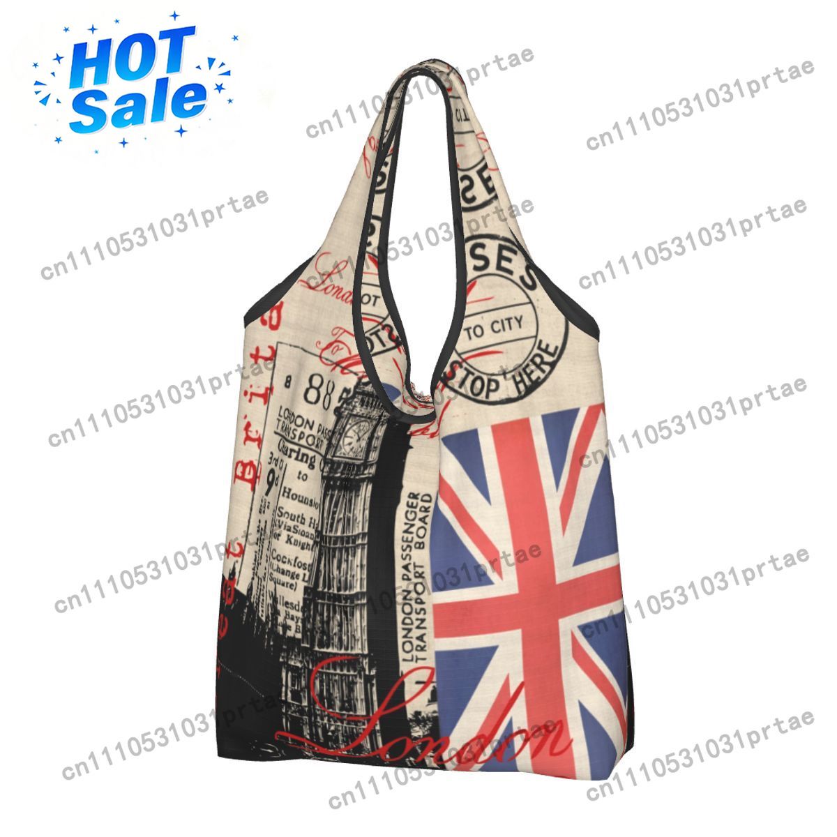 커스텀 레트로 빈티지 런던 식료품 쇼핑백 재미있는 쇼퍼 - Women Bags Uk 리뷰 및 가격