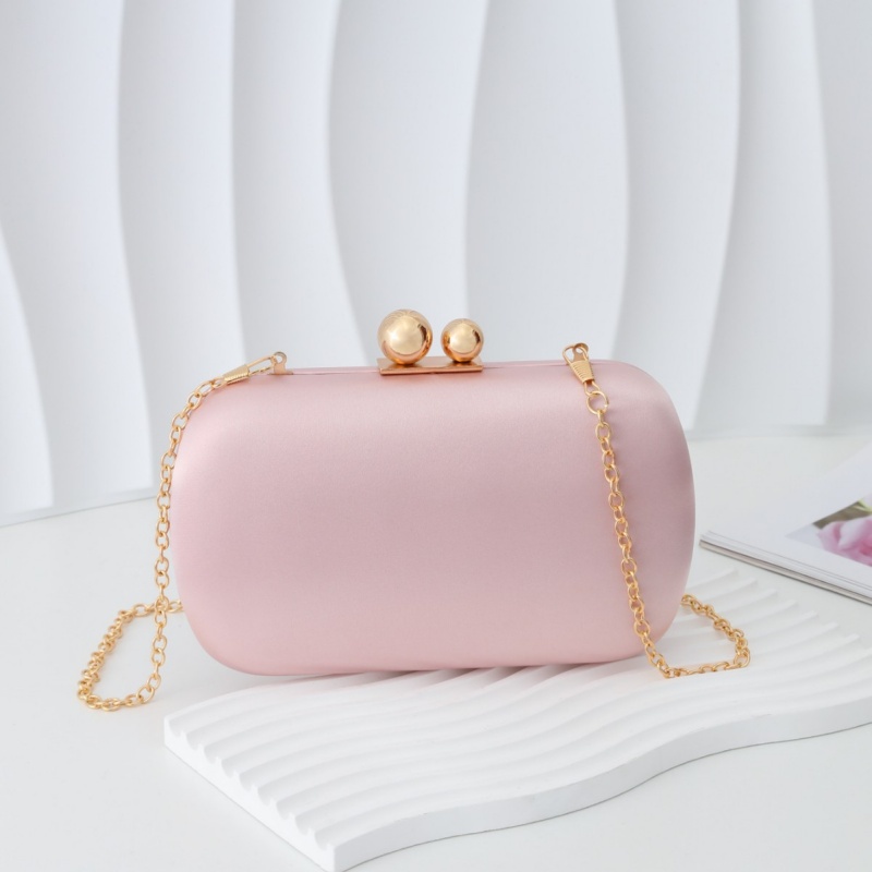 우아한 실키 새틴 이브닝 파우치 여성용 두 개의 골드  - Women Bags Gold 리뷰 및 가격