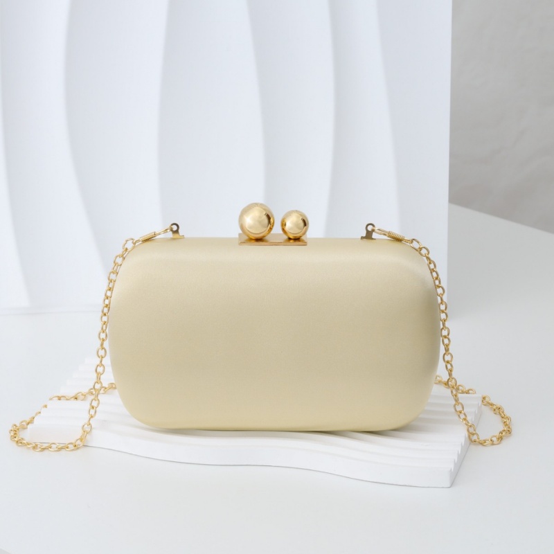 우아한 실키 새틴 이브닝 파우치 여성용 두 개의 골드  - Women Bags Gold 리뷰 및 가격