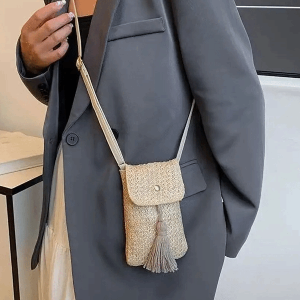 휴대용 밀짚 엮은 핸드백 롱 태슬 수제 여성 폰 파우치 - Women Bags Designer 리뷰 및 가격
