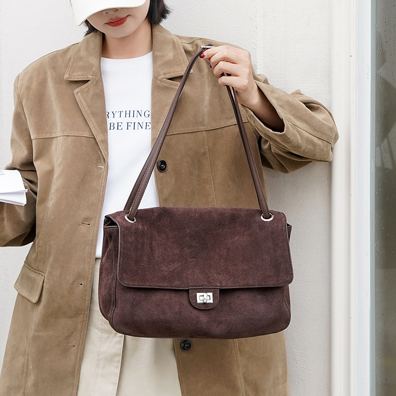 여성용 정품 스웨이드 가죽 숄더백, 조절 가능한 스트랩 - Women'S Tote Bags For Work 리뷰 및 가격