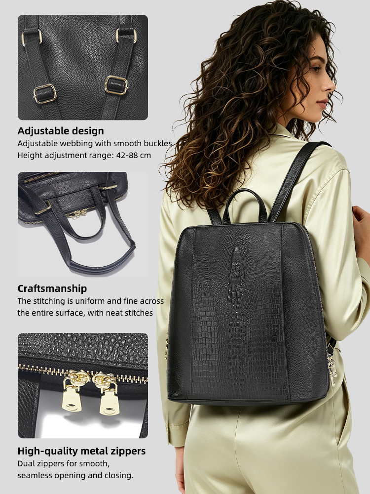 Zency 여성용 악어 가죽 백팩 100% 정품 천연  - Women Bags For Work 리뷰 및 가격